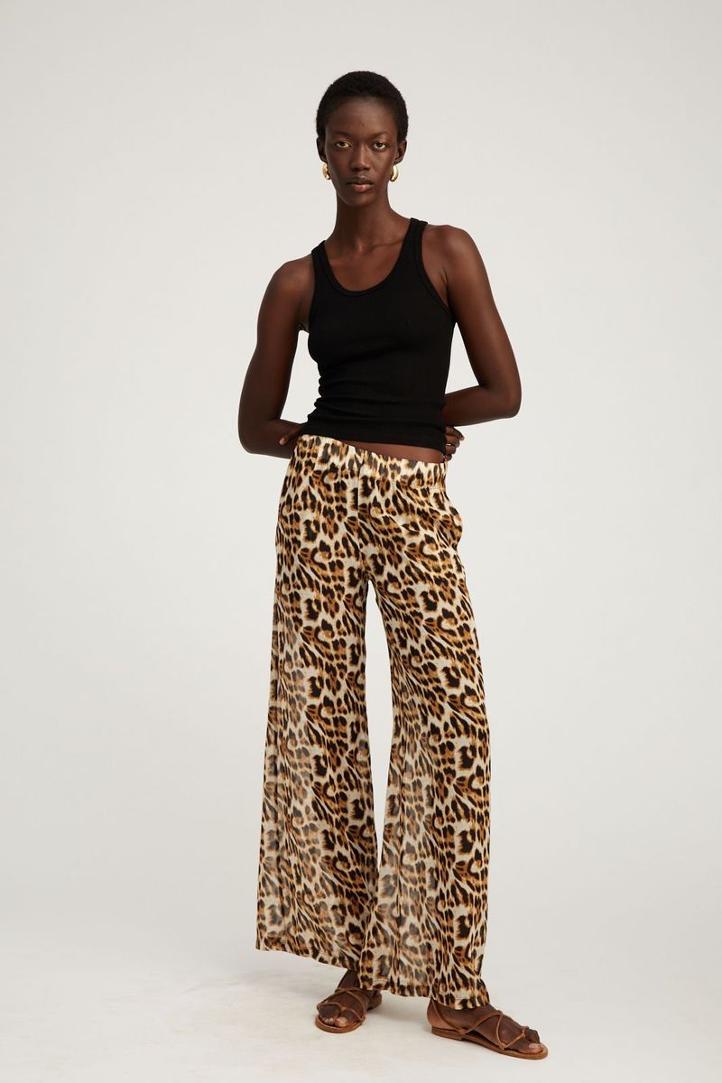 Silk-Blend Pajama Pants