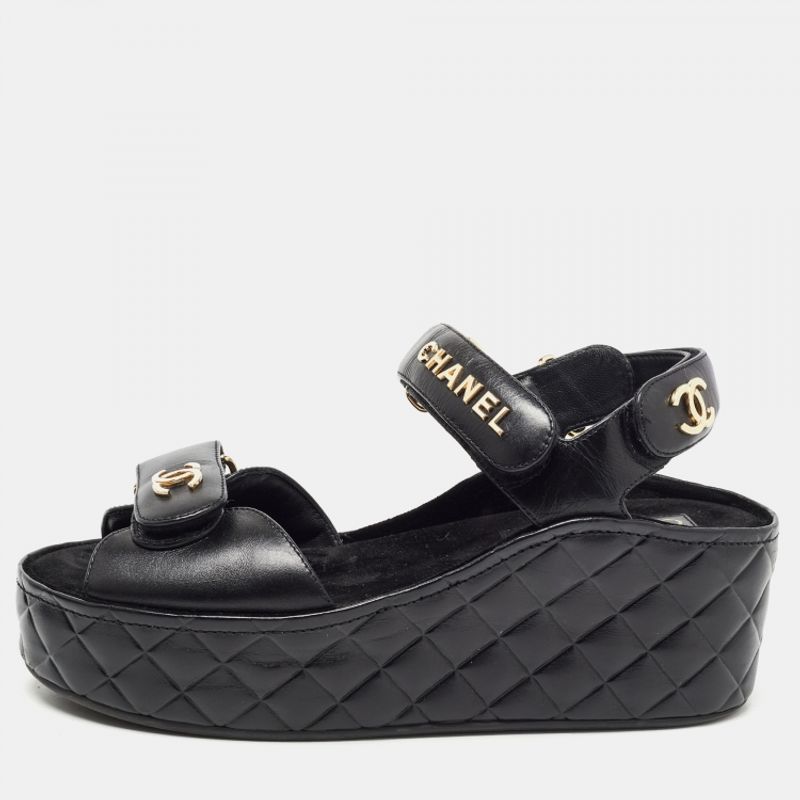 Chanel Quilted Sandals