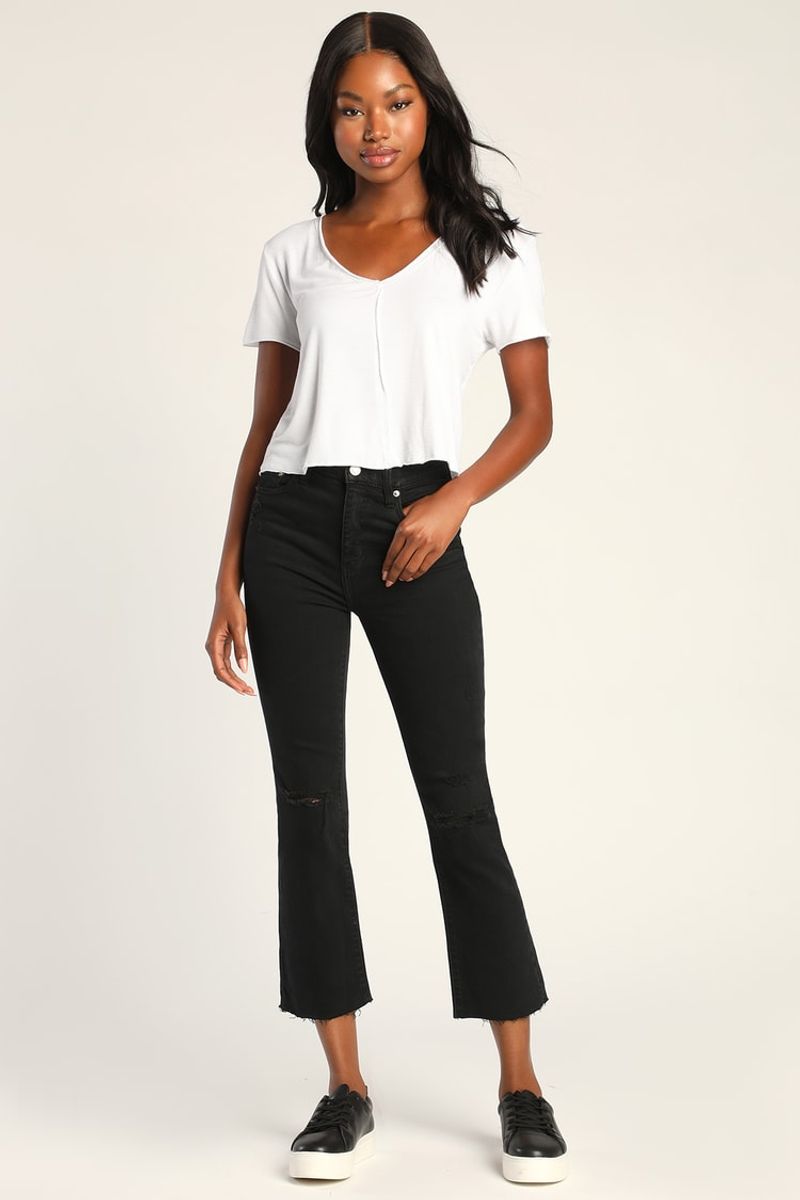 Cropped Flare Jeans