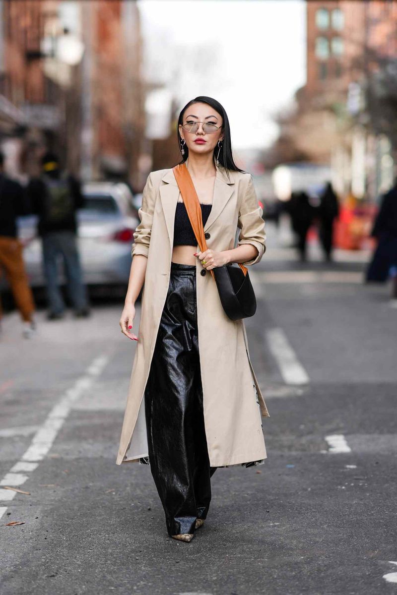 Experiment with feminine outerwear