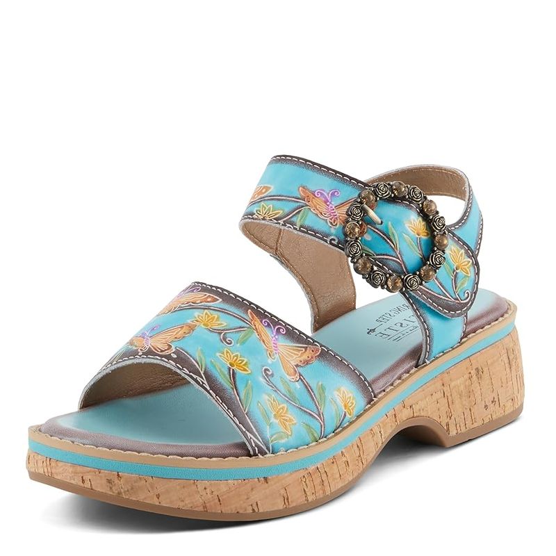 Hand-Painted Leather Sandals