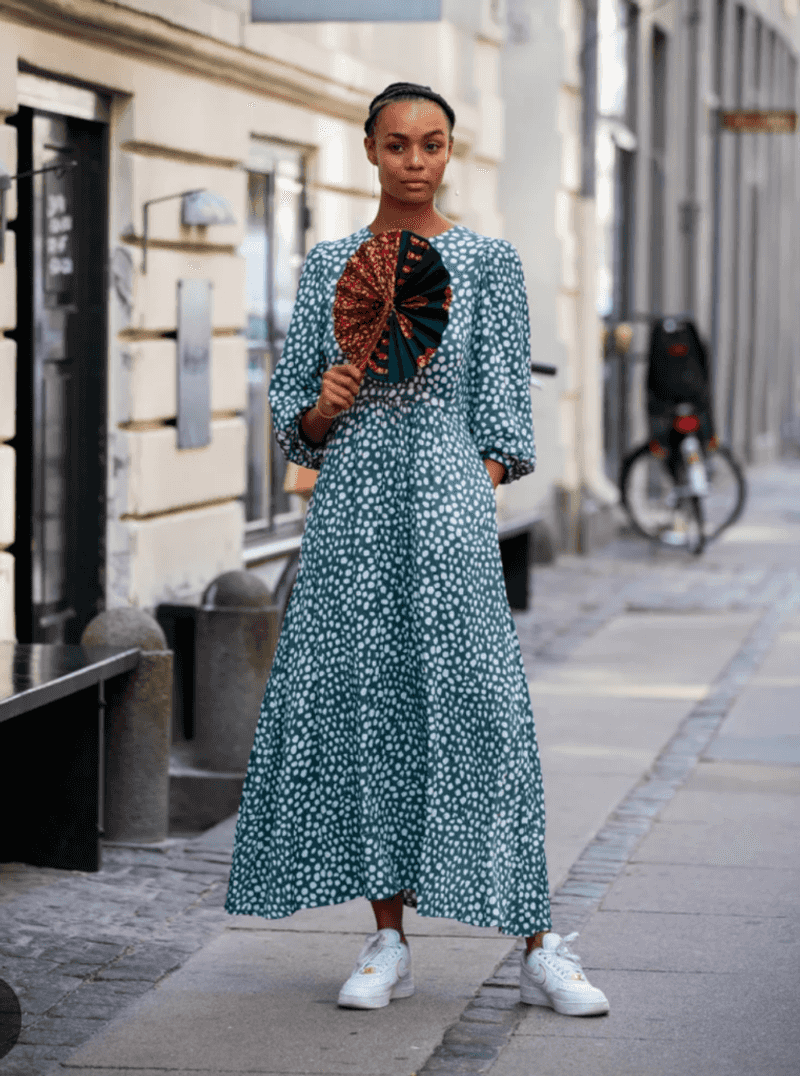 Maxi Dress with Sneakers