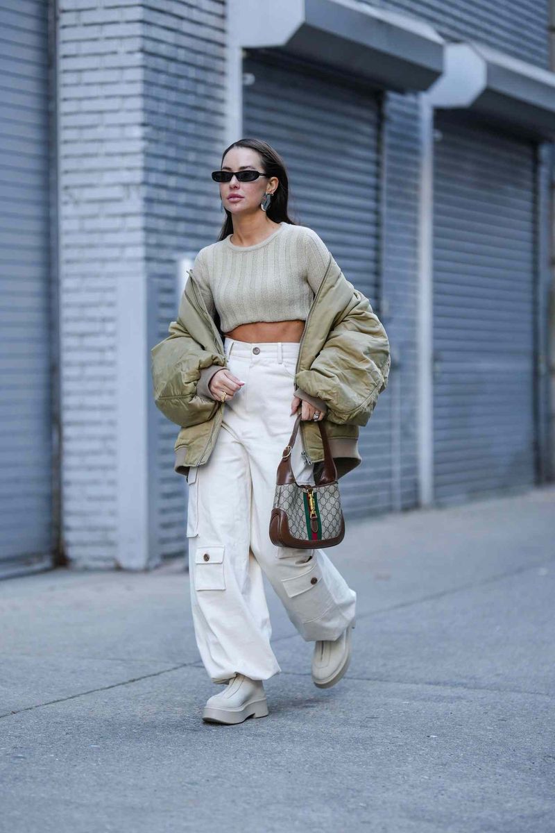 Cropped Sweater & High-Waisted Pants