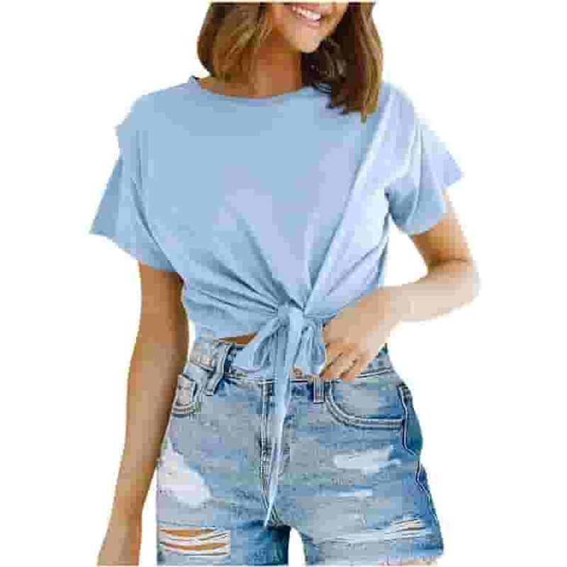Tie-Front Short-Sleeve Blouse