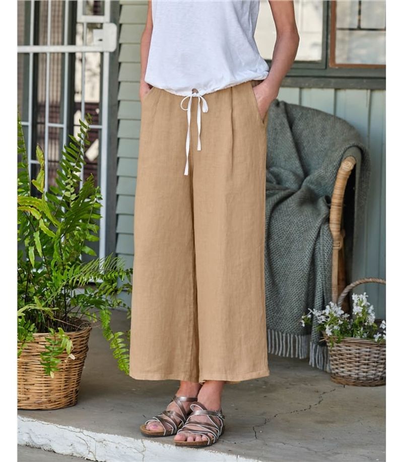 Elastic-Waist Culottes