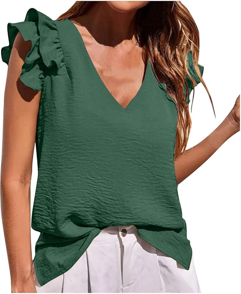 Fluttery Cap Sleeve Blouse
