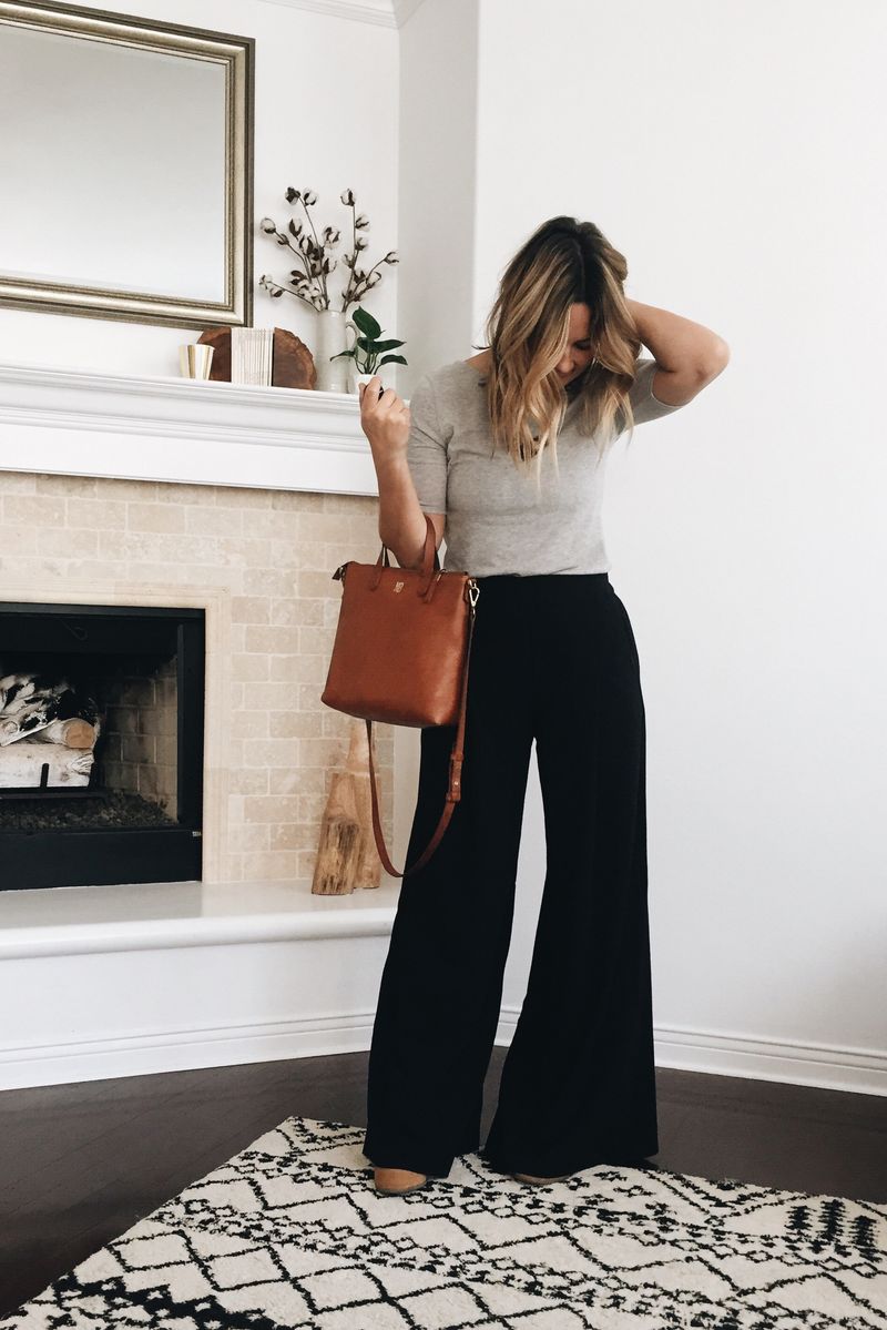 Wide-Leg Pants + Fitted Top