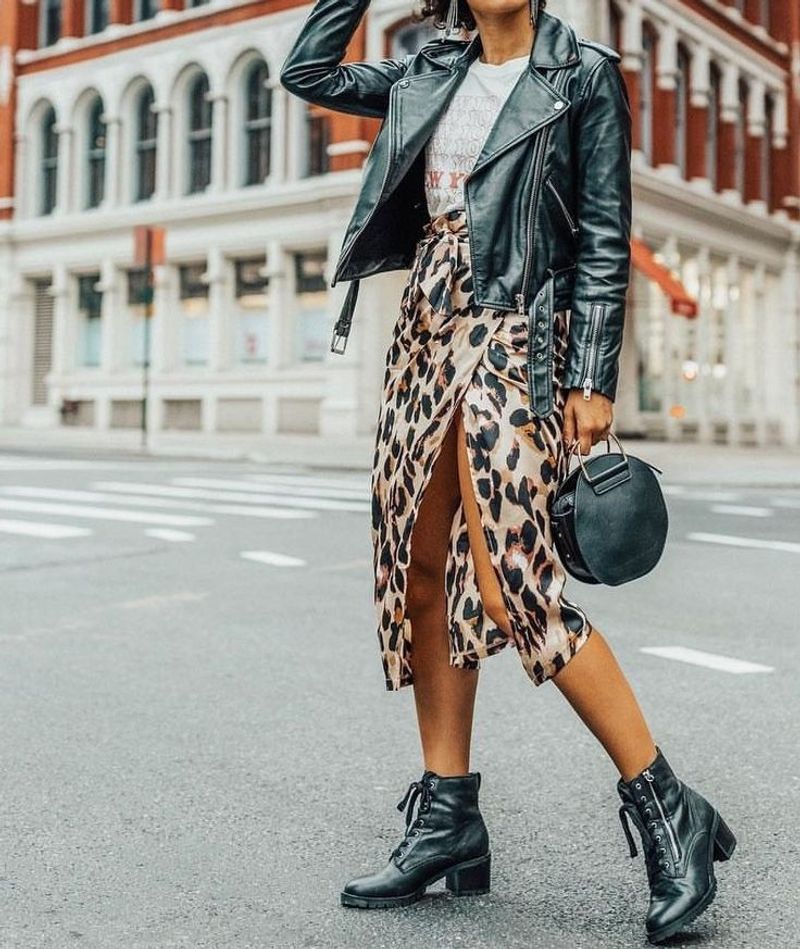Graphic Tee & Leather Jacket