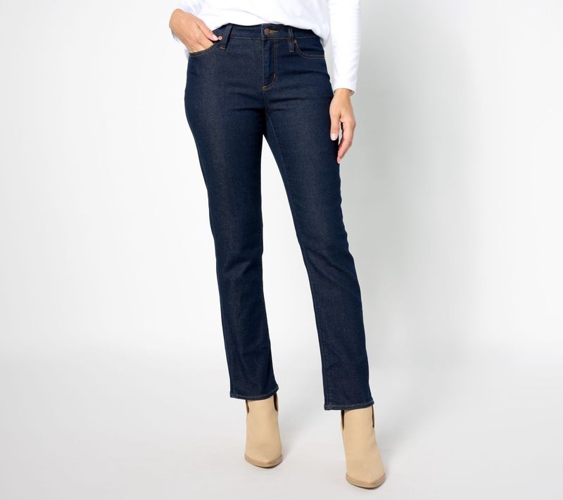 Lands' End Mid Rise Straight Leg Jeans
