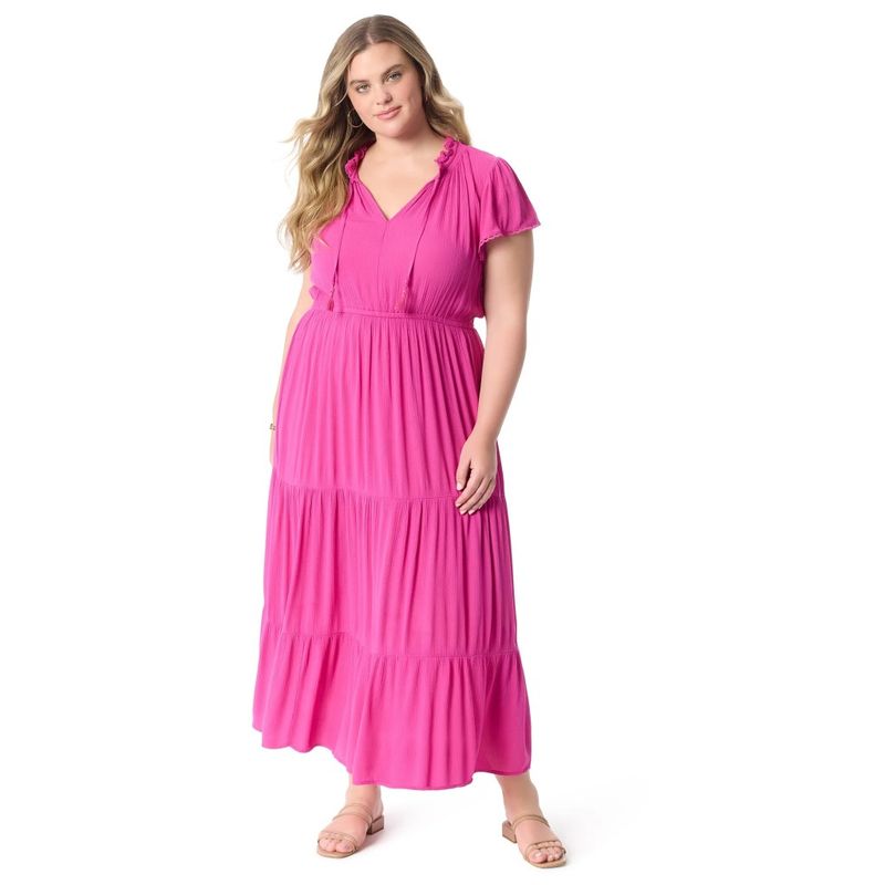 Hot Pink Trapeze Dress