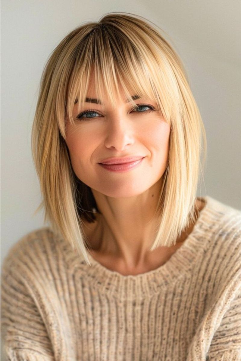 The Blunt Bob with Bangs