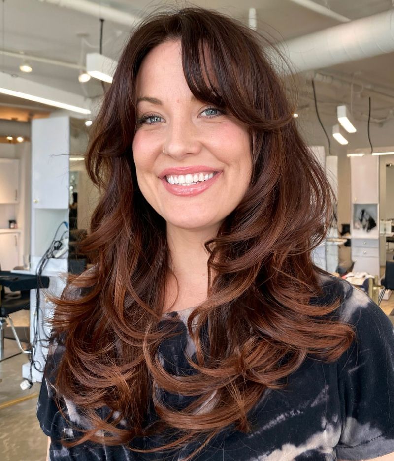 Layered Cut with Loose Curls