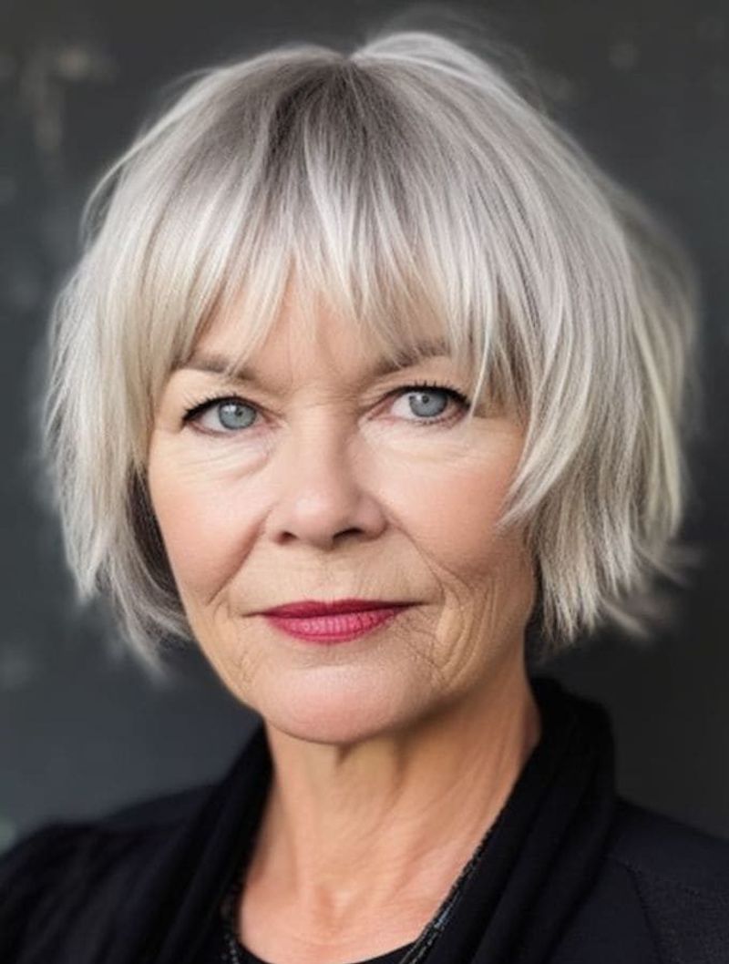 Short Cut with Long Fringe