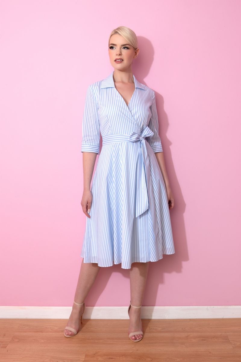 Wrap-Style Swing Dress