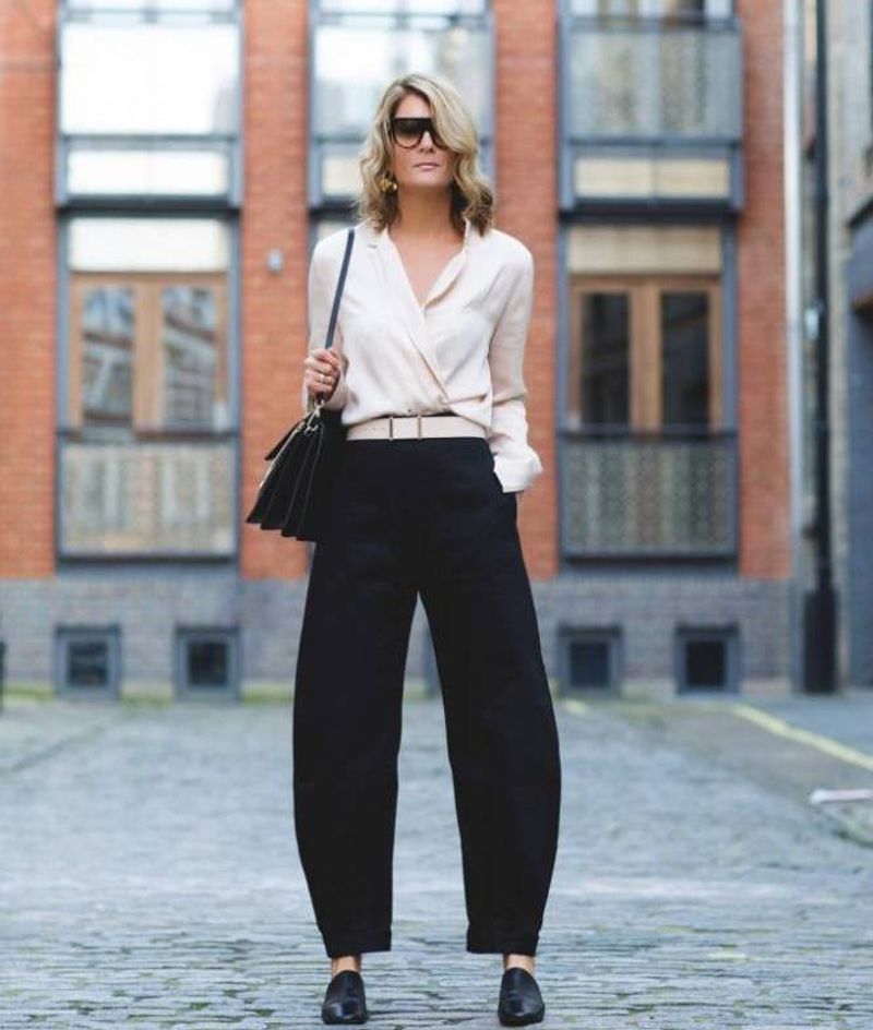 French Tucked with Wide-Leg Pants