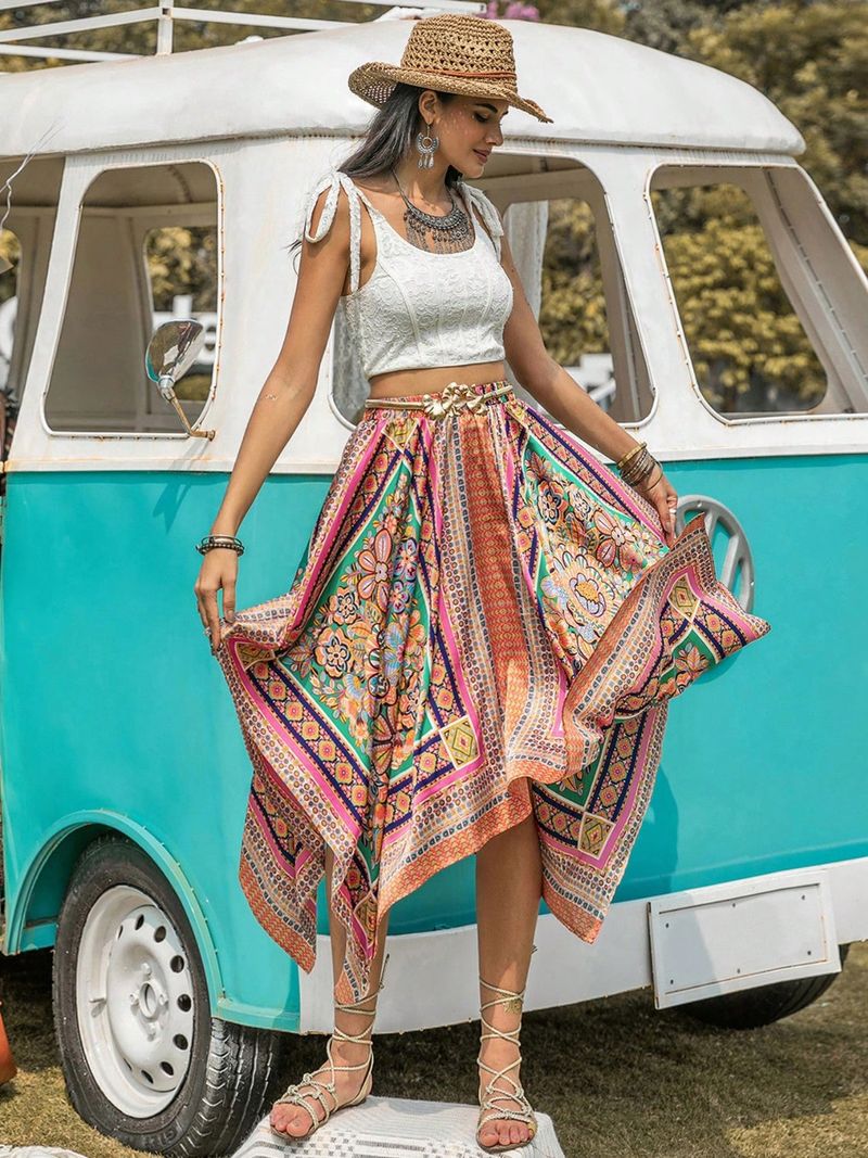 Bohemian Midi Skirt