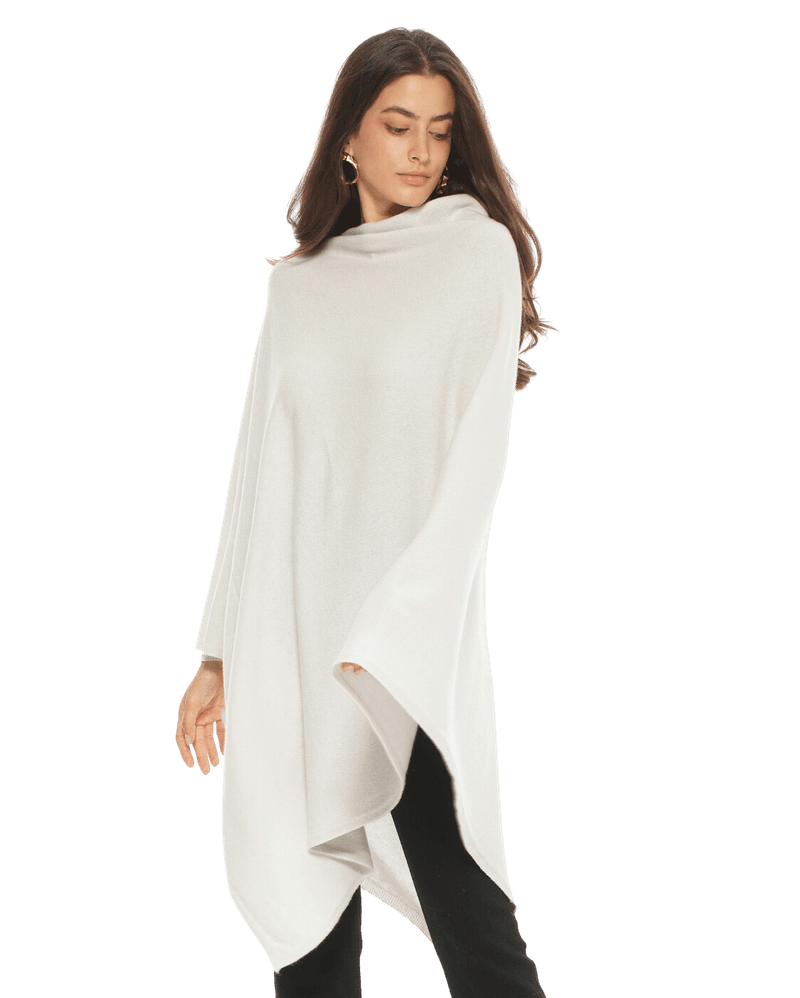 Poncho Over Long-Sleeve Top
