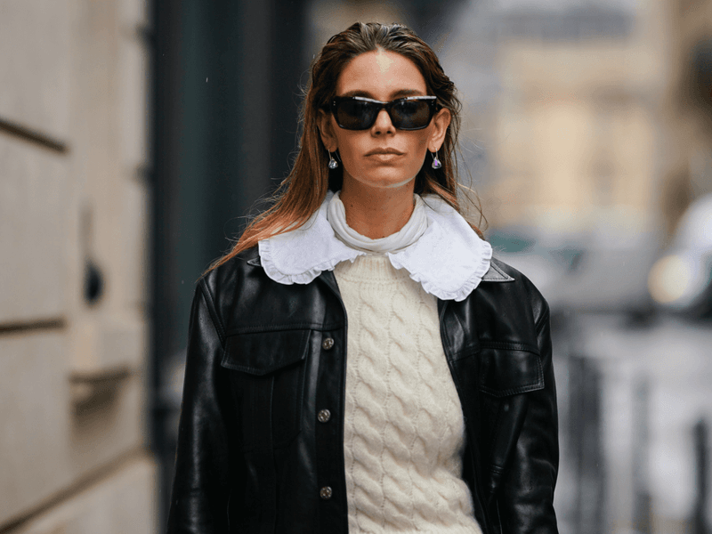 Statement Collar Over Sweater