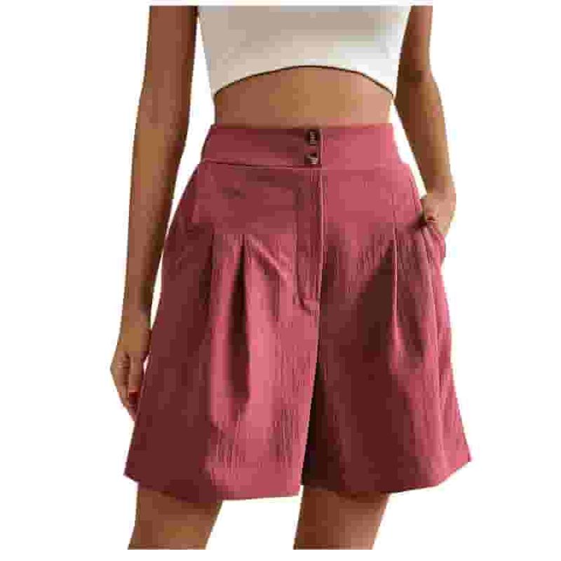 Oversized Linen Shorts