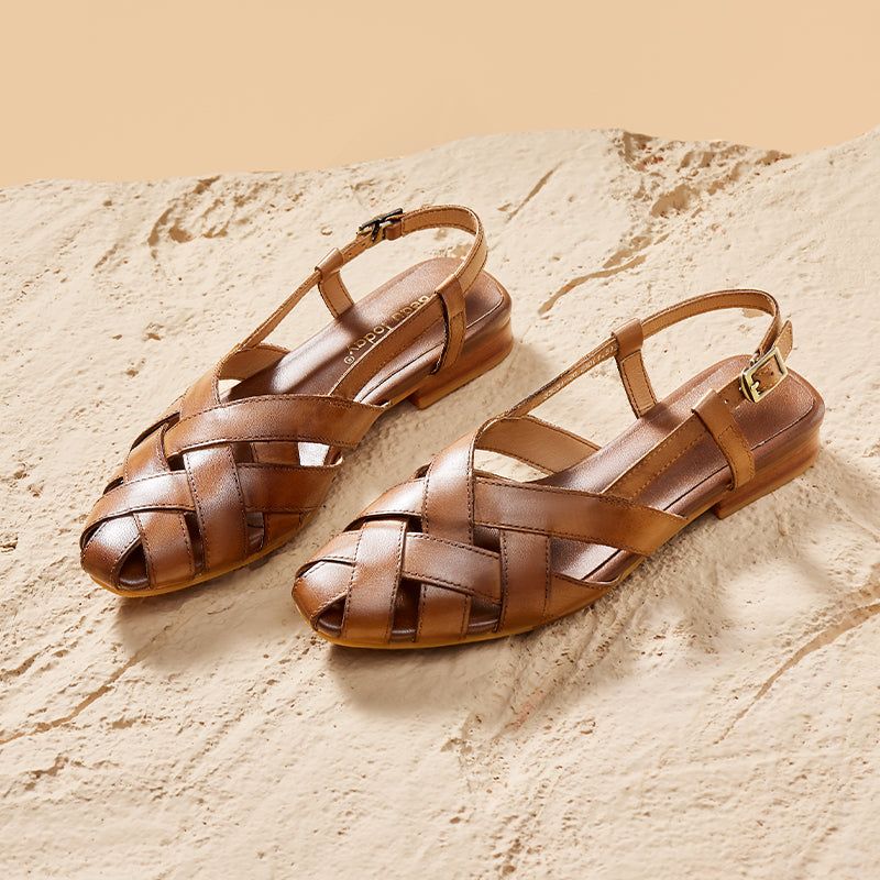 Woven Leather Sandals