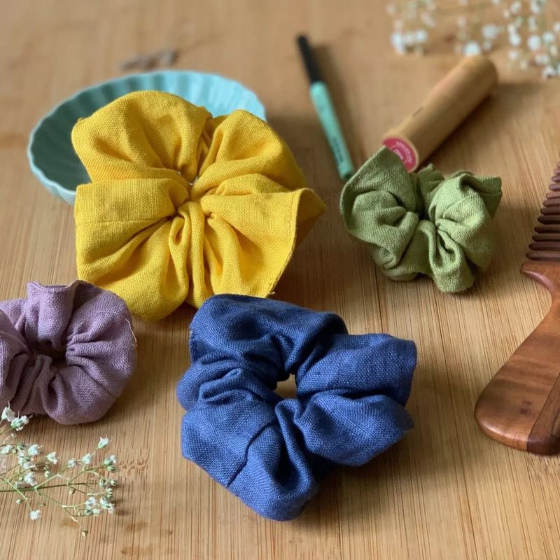 Linen Hair Scrunchie