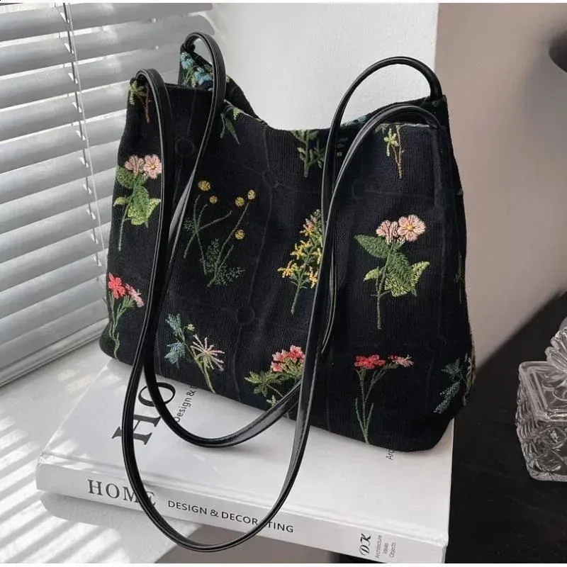 Embroidered Canvas Carryall