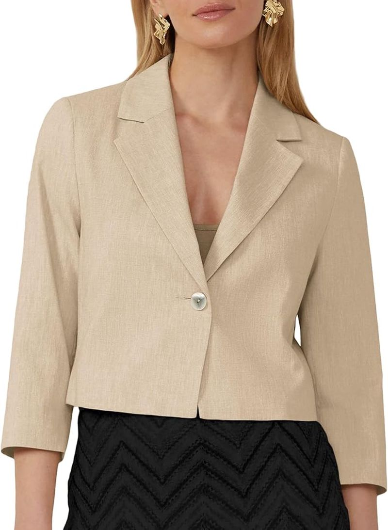 Cropped Linen Jacket