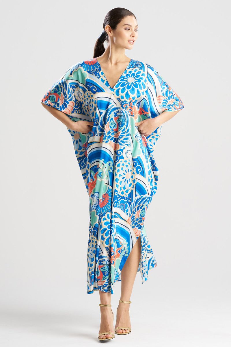 Caftan Cover-Up with Statement Jewelry