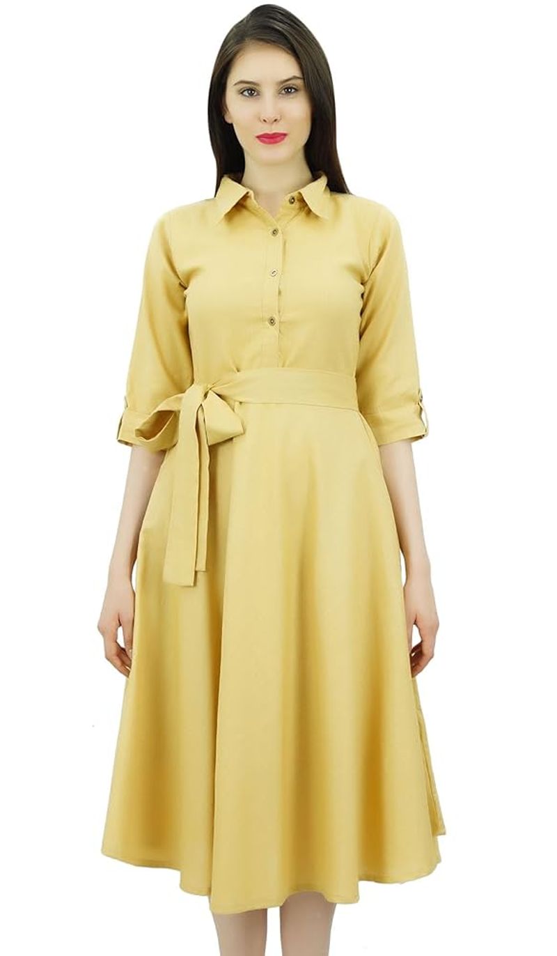 Sunshine Yellow Shirt Dress