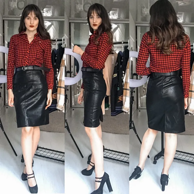 Platform Shoes with Pencil Skirts
