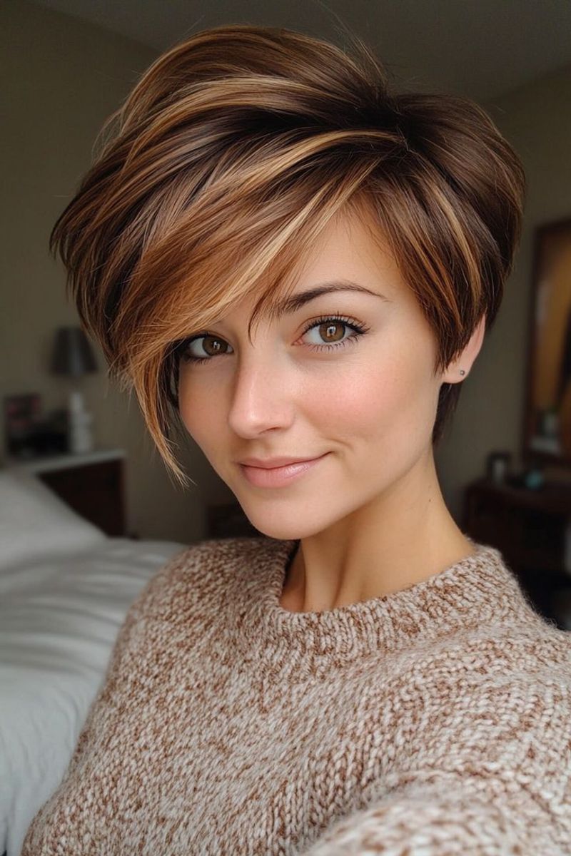Textured Pixie with Long Crown