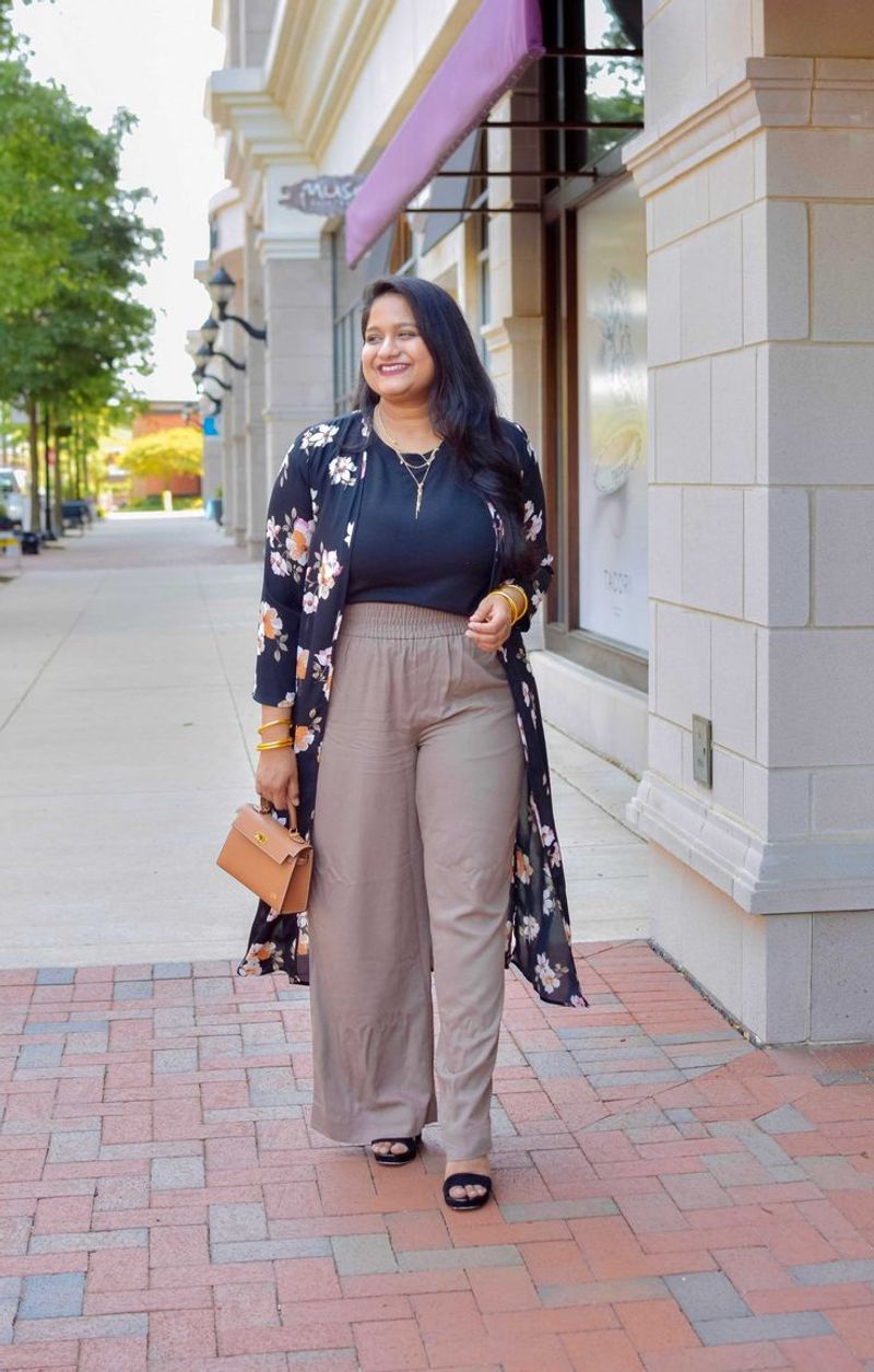 Silk Kimono Jacket and Soft Palazzo Pants