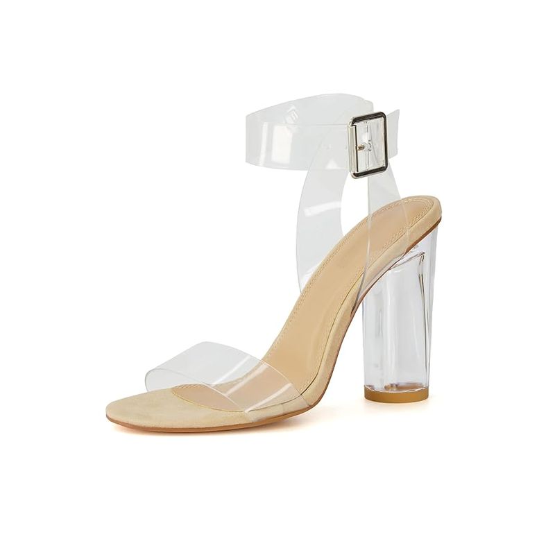 Lucite Block Heels