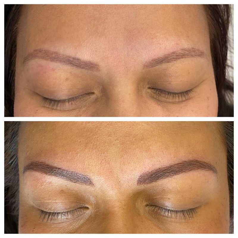 Harsh, Drawn-On Eyebrows