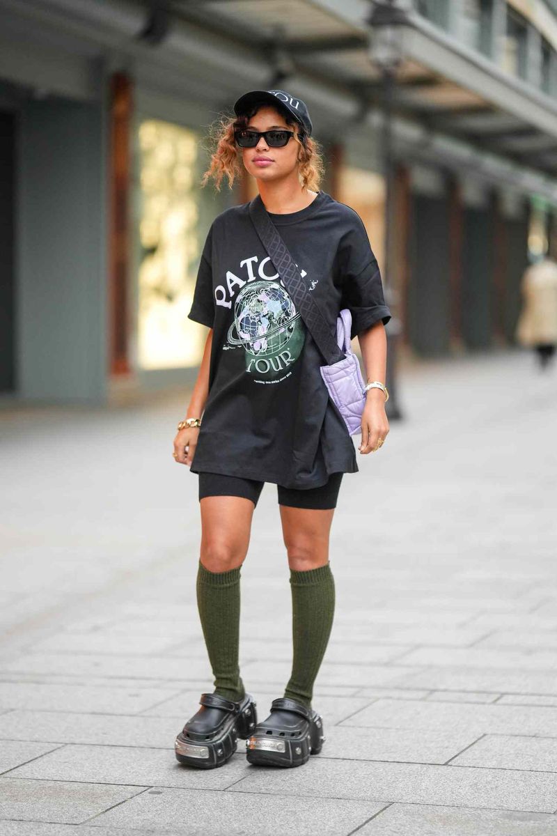 Oversized Tee & Bike Shorts Combo