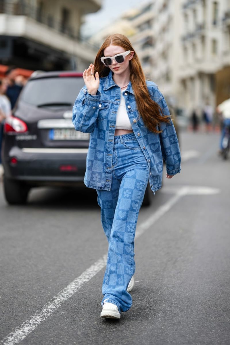 Denim-on-Denim with Canvas Sneakers