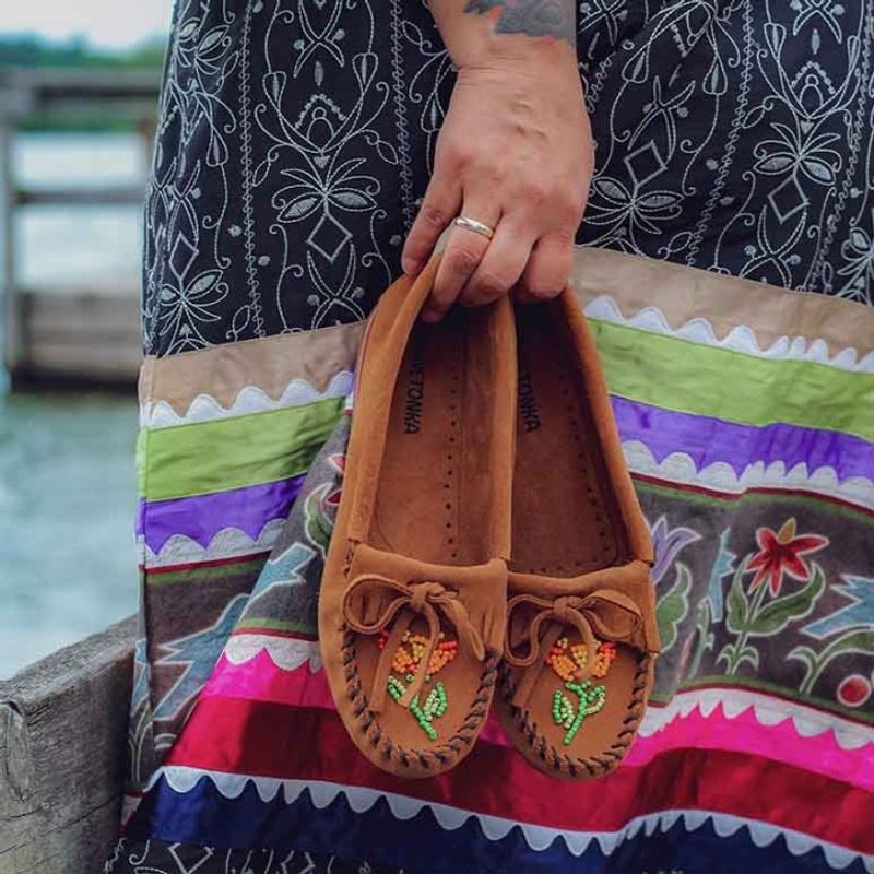 Quirky Patterned Moccasins