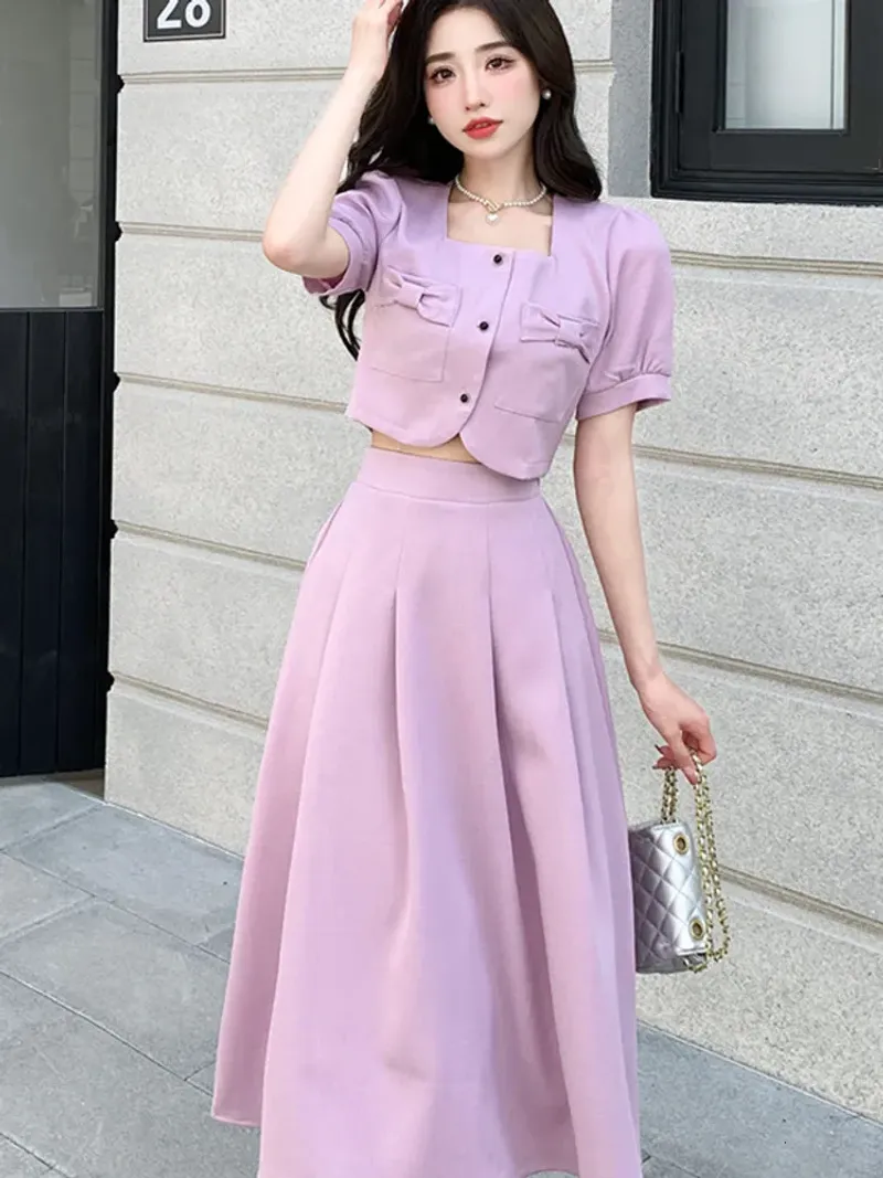 Crop Tops and A-Line Skirts