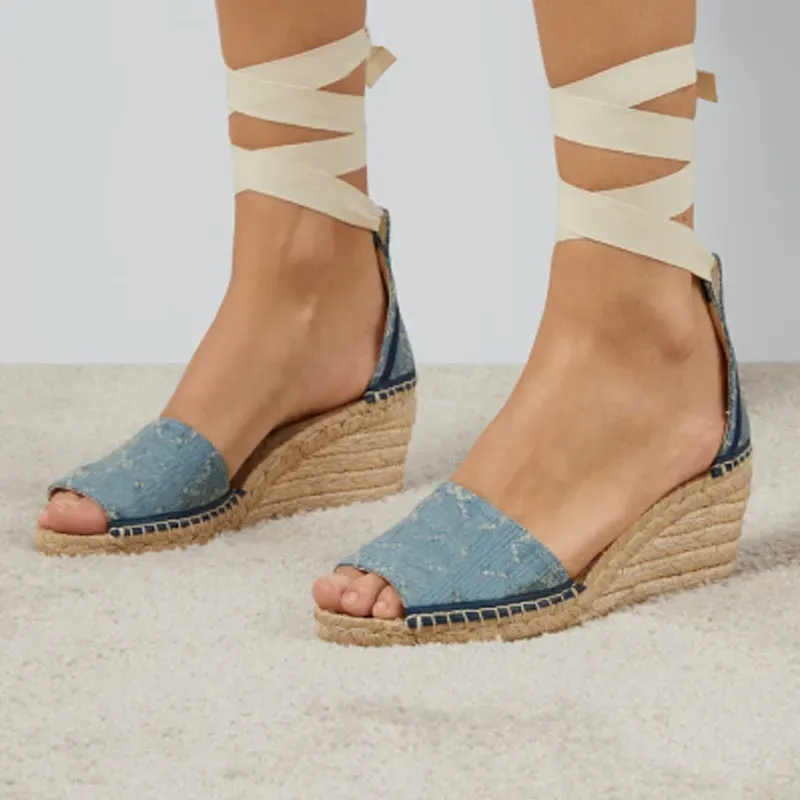 Denim Patchwork Platforms