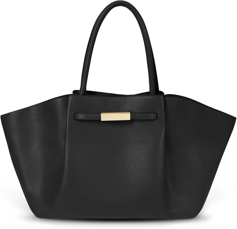 Oversized Metal-Frame Tote