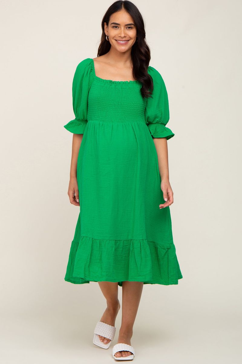 Romantic Puff Sleeve Midi