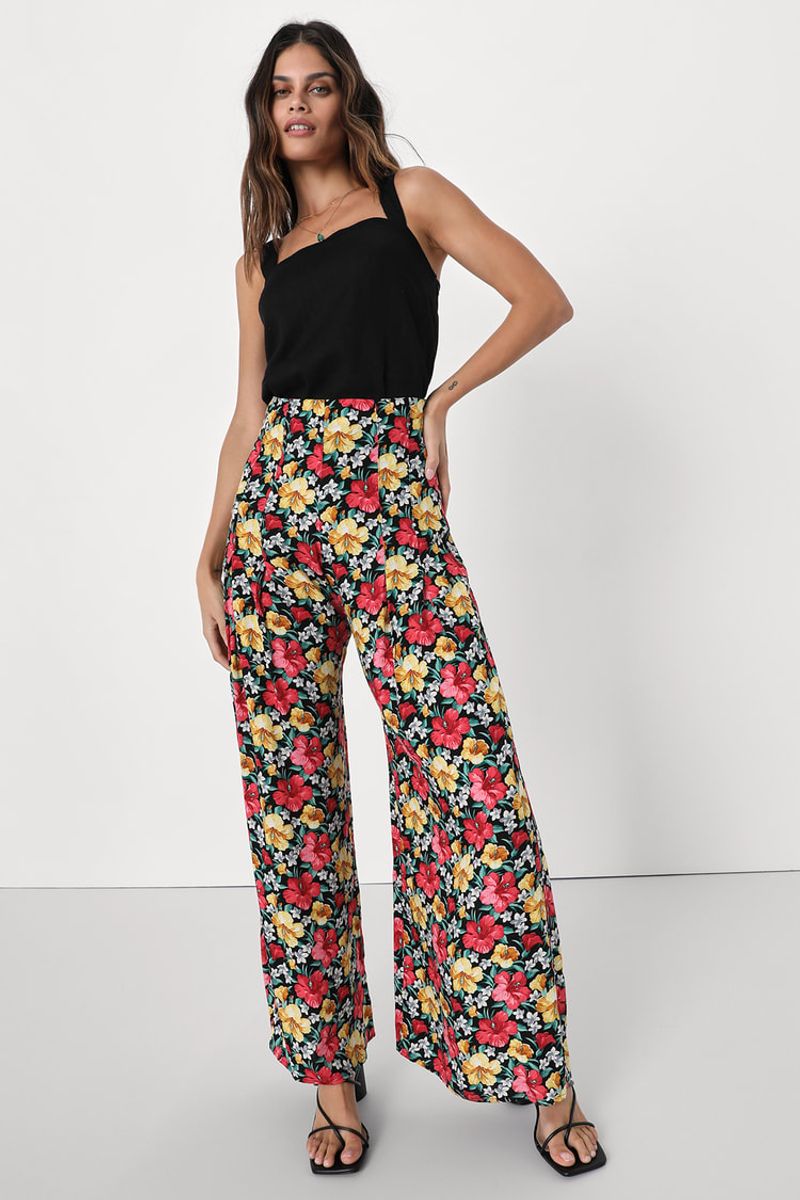 Vibrant Floral Pants