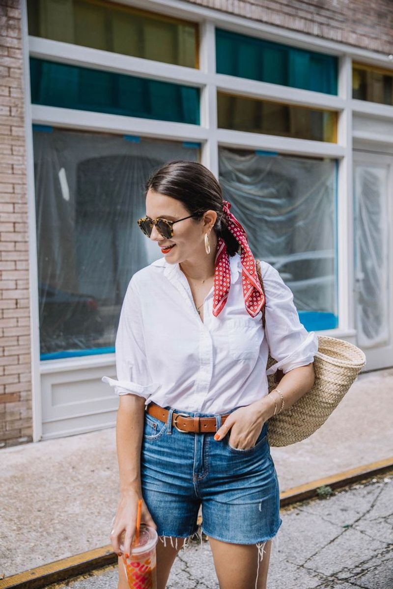 Denim-Style Linen Shorts