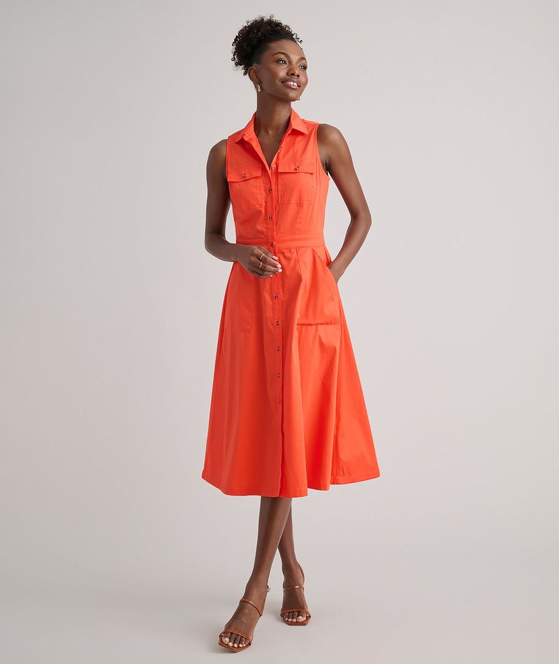 Burnt Orange Shirt Dress
