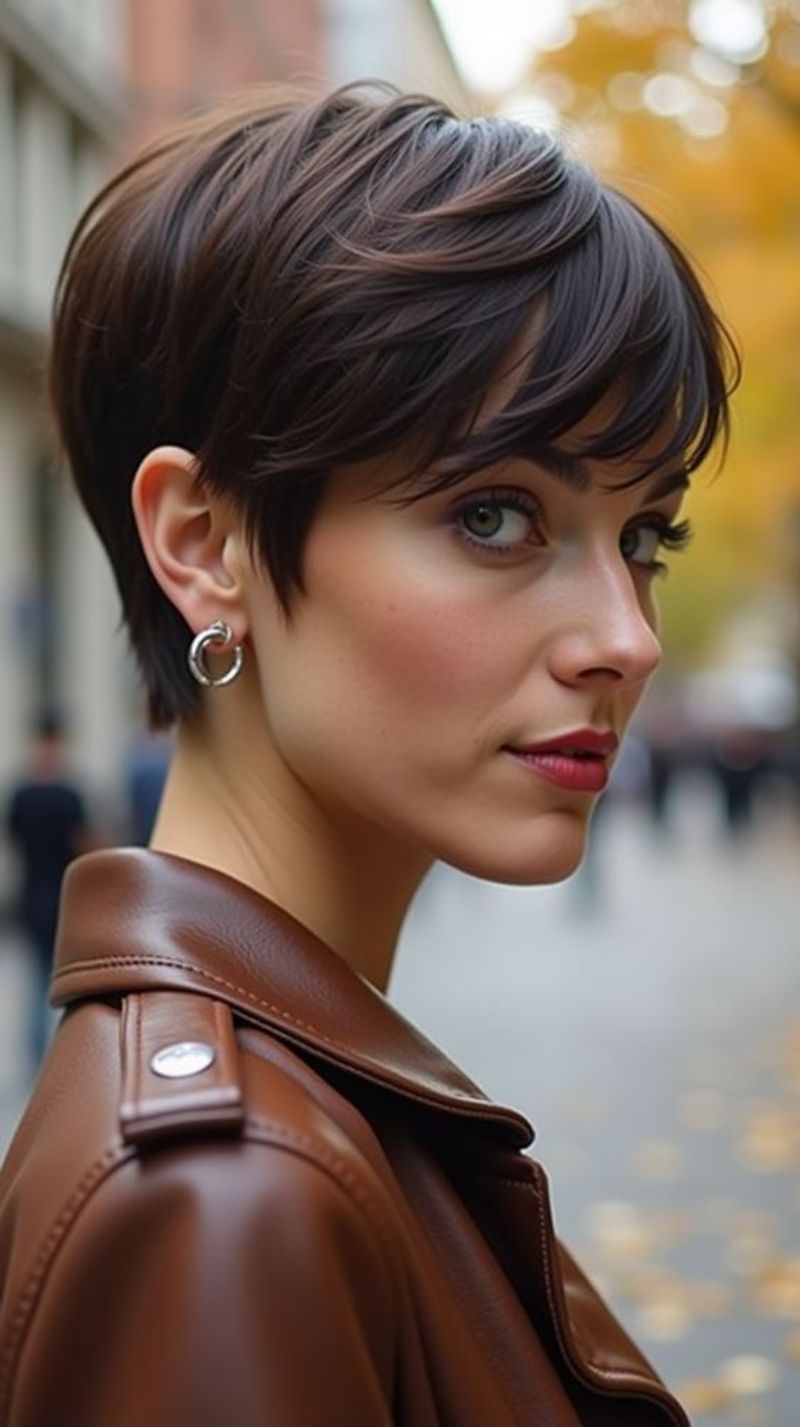 Pixie with Long Side-Swept Bangs