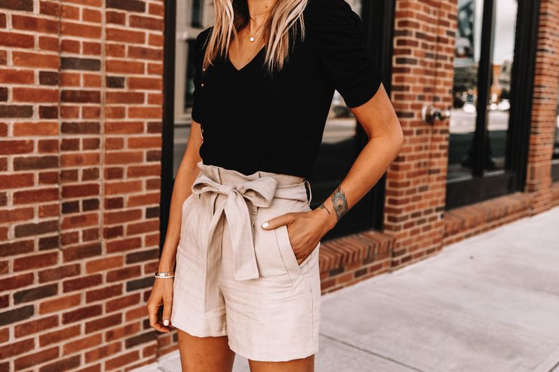 Paper Bag Waist Shorts