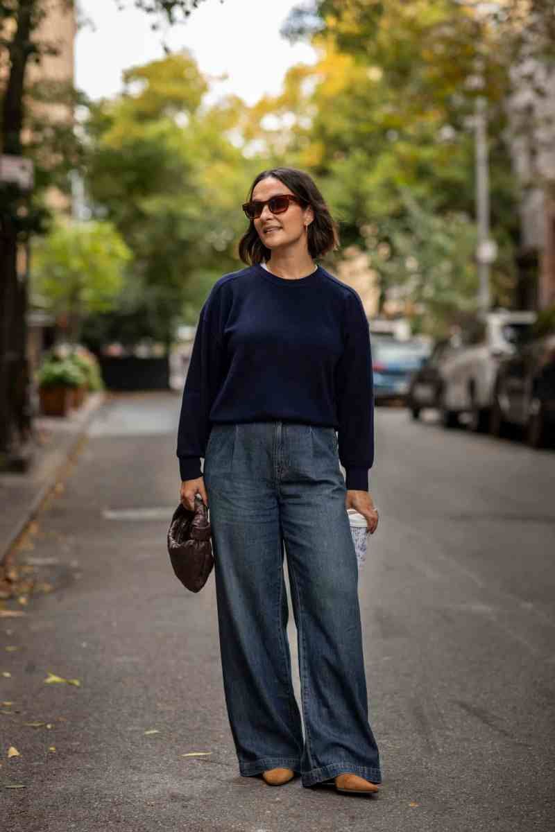 Wide-Leg Trousers with Fitted Top