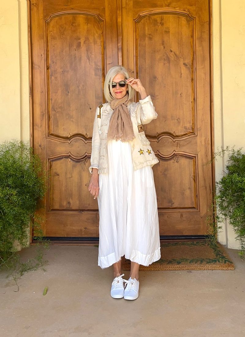Maxi Dress and Sporty Sneakers