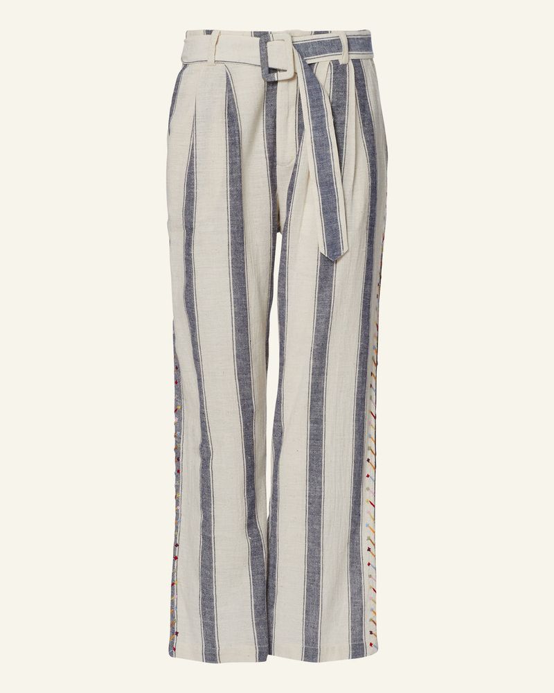 Ticking Stripe Linen Pants