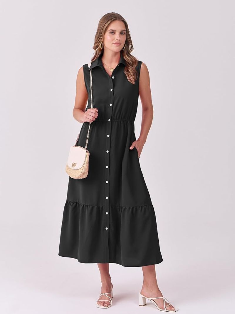 Sleeveless Shirtdress